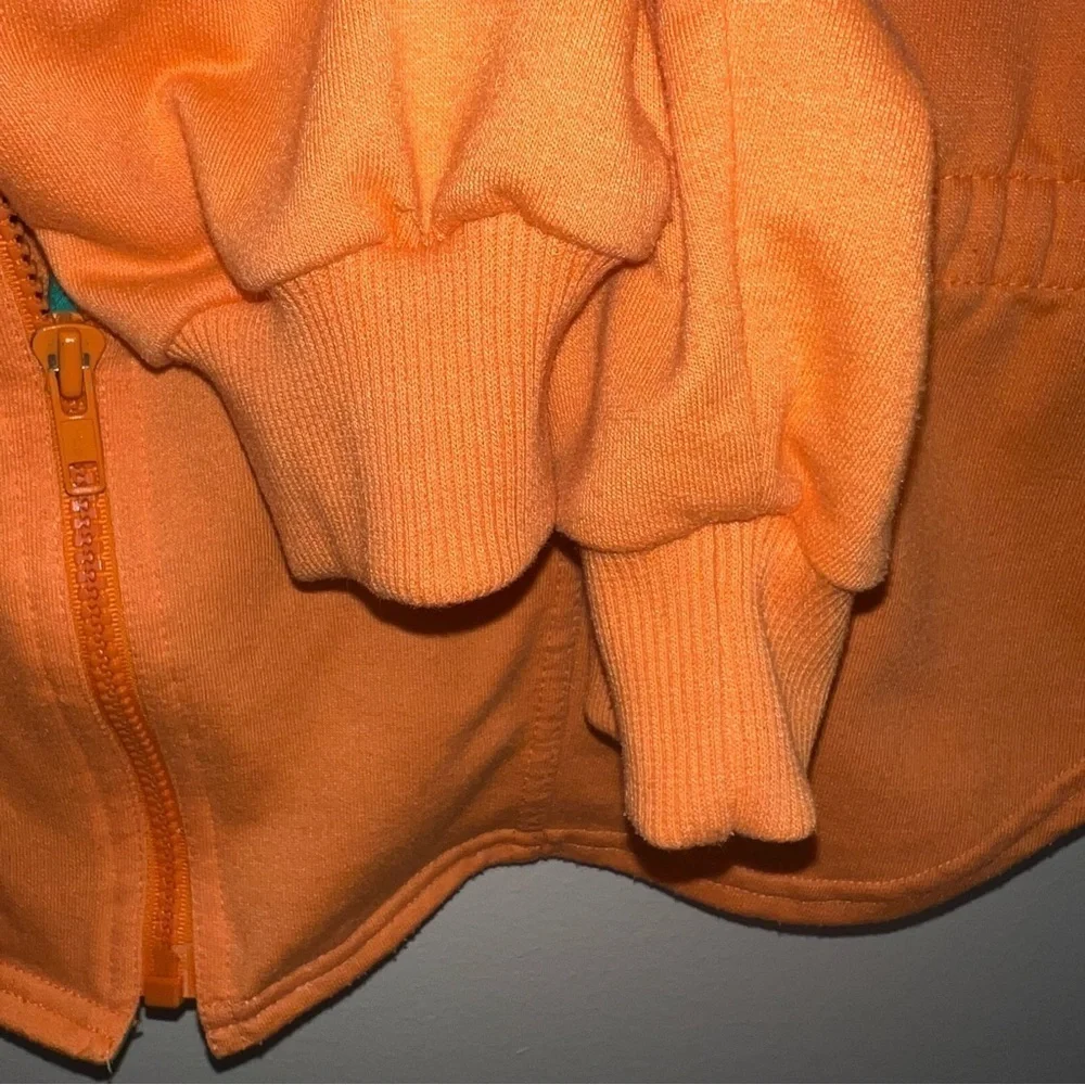 Reebok Sport Vintage Orange Zipper Sweatshirt Jacket Size Medium